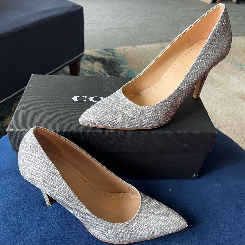 Coach Women's Silver Heels size 8